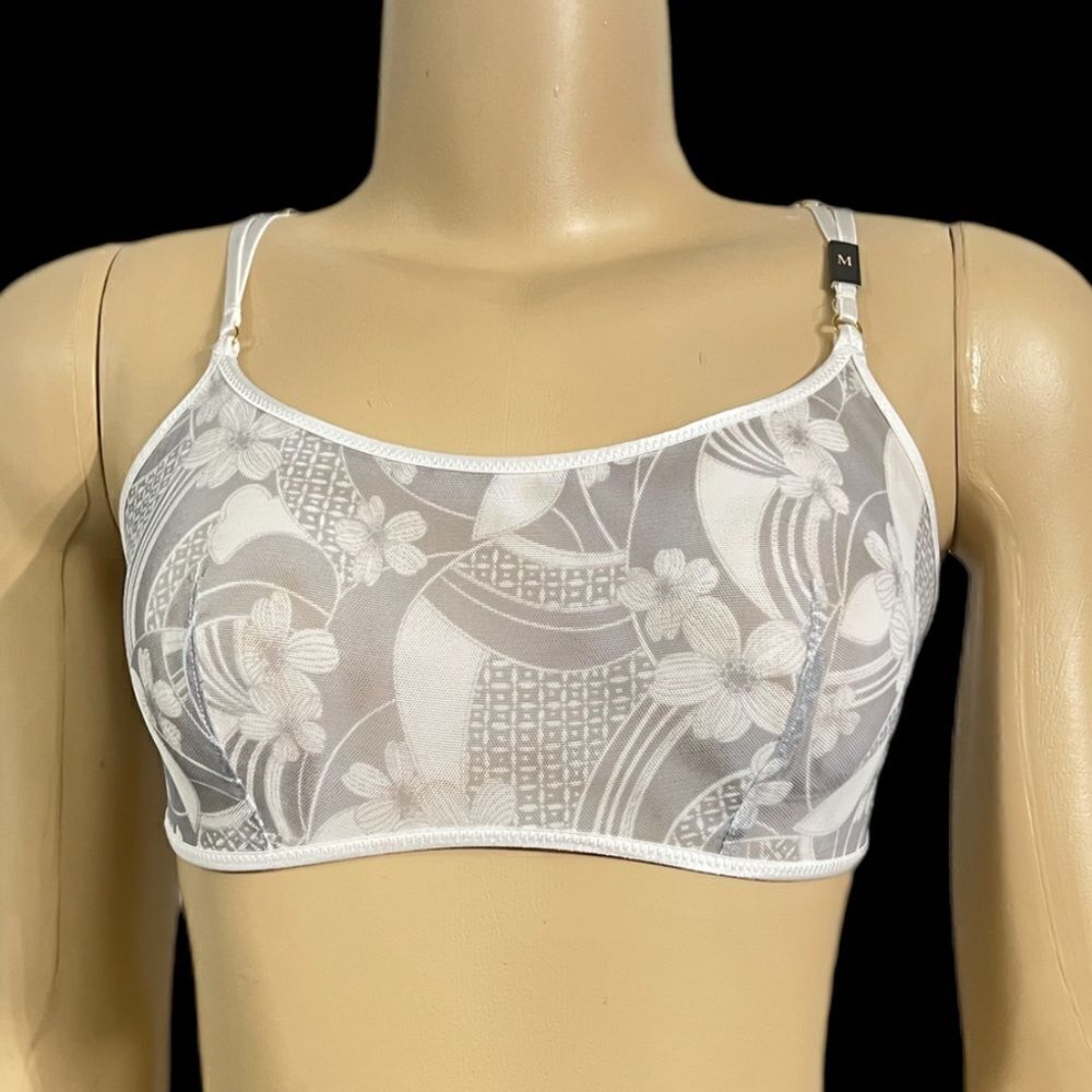 Victoria’s Secret Sexy Sheer Mesh Scoop Neck Unlined Bralette Bra gray - Picture 9 of 11